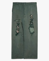 Distressed/Faded Green Whipcord Pants