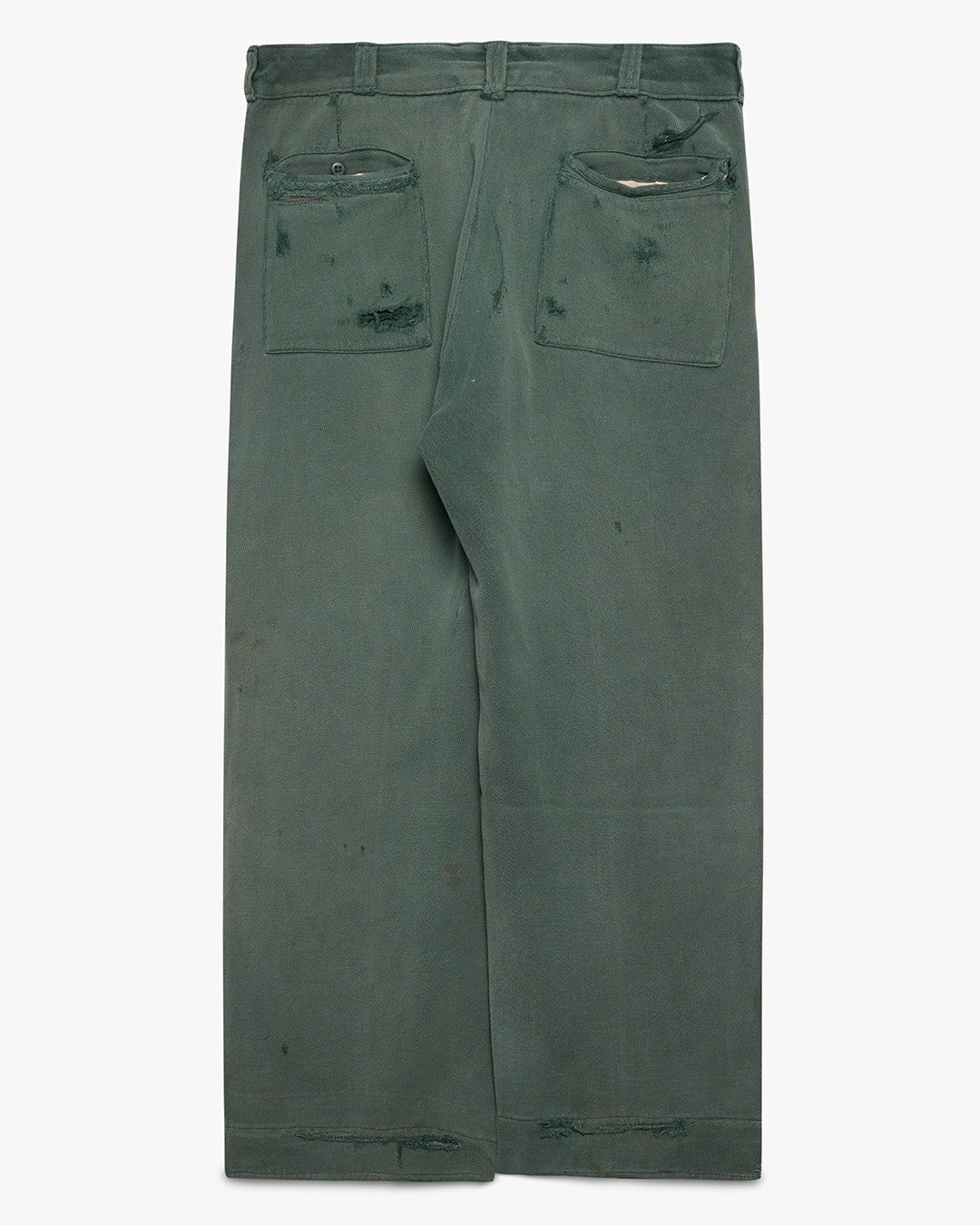 Distressed/Faded Green Whipcord Pants