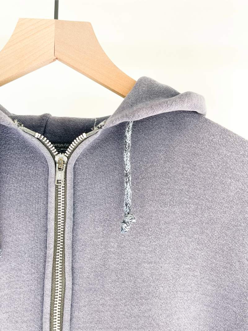 Sun Faded Blue/Purple Zip-Up Hoodie - 50s/60s - L/XL