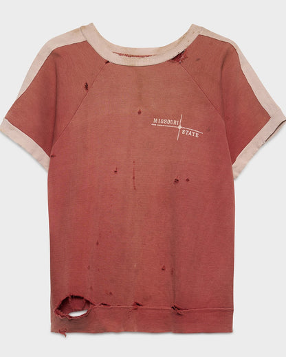 Faded Maroon Short Sleeve Sweat