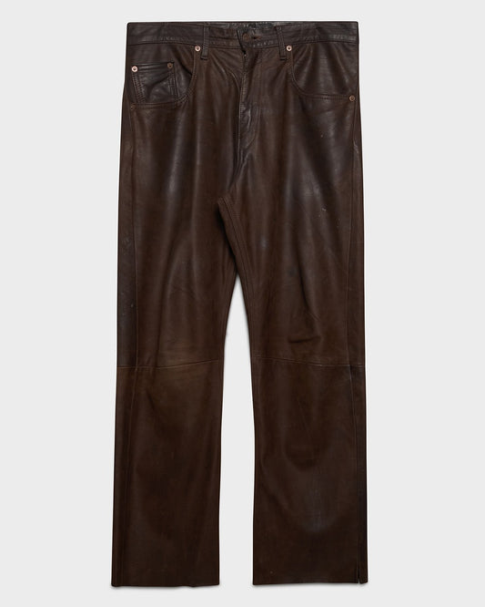 Brown Leather Levi's Pants
