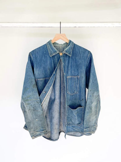 Change Button Denim Chore Coat - 20s/30s - M/L