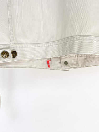 Tuf Nut White Denim Two Pocket Jacket - 60s/70s - 44