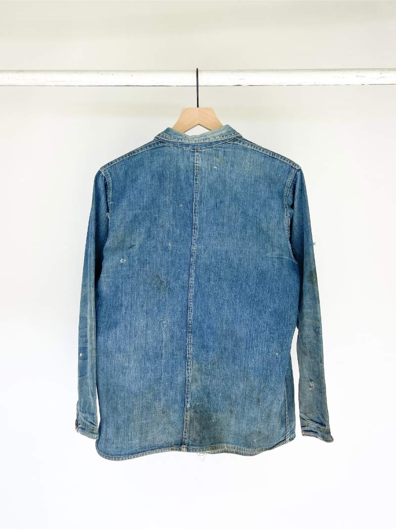 Change Button Denim Chore Coat - 20s/30s - M/L