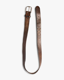 Smoked Brown Leather Belt