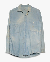 Stained Chambray Button Up Shirt