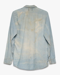 Stained Chambray Button Up Shirt