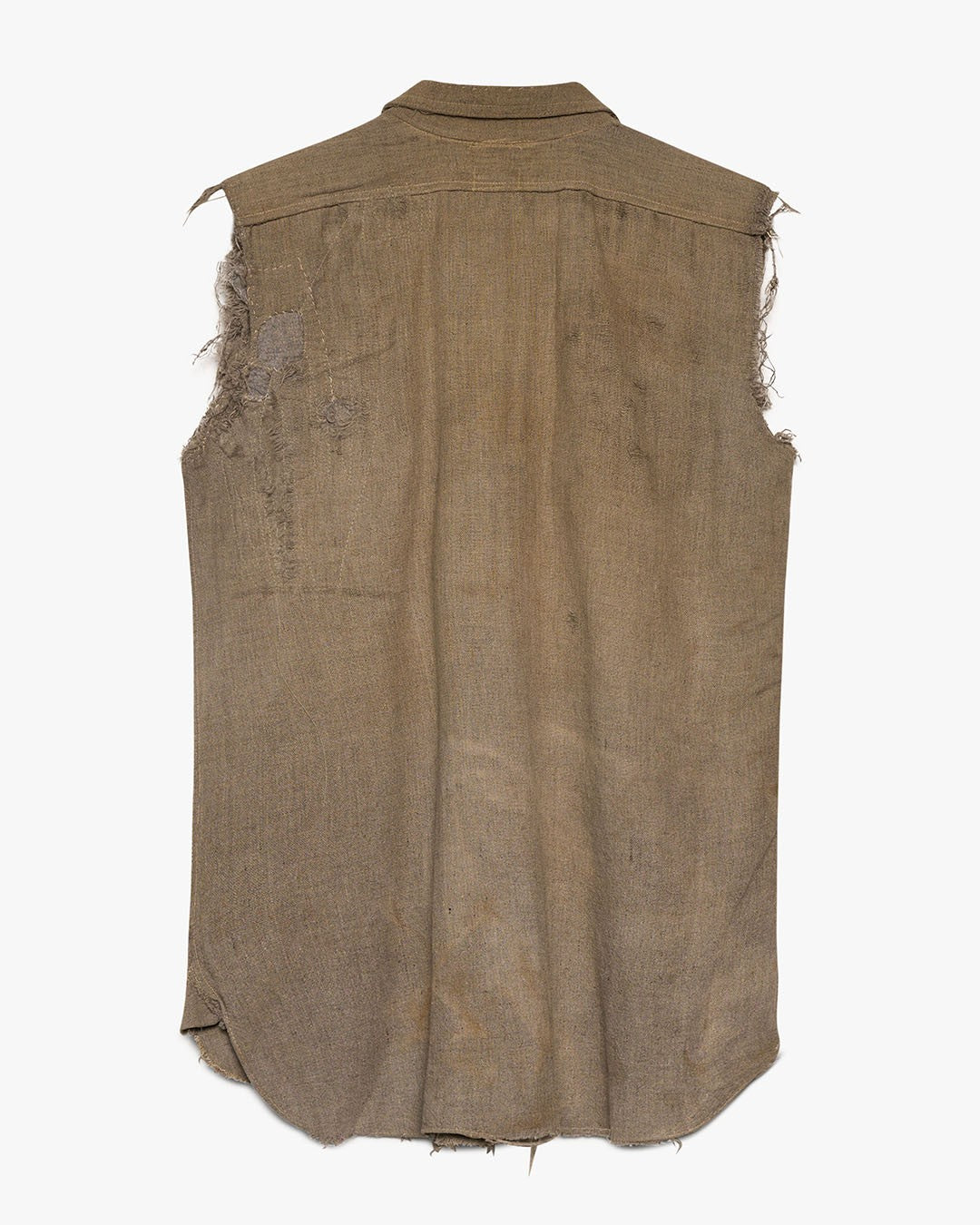 Salt &amp; Pepper Sleeveless Button Up
