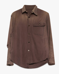 Faded Button Up Pocket Shirt