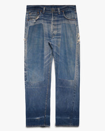 Faded &amp; Repaired Levi's Jeans
