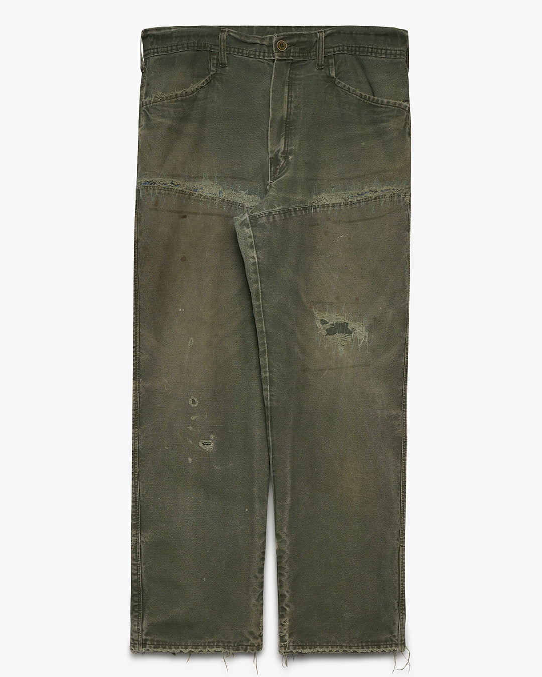 Faded &amp; Repaired Heavy Canvas Pants