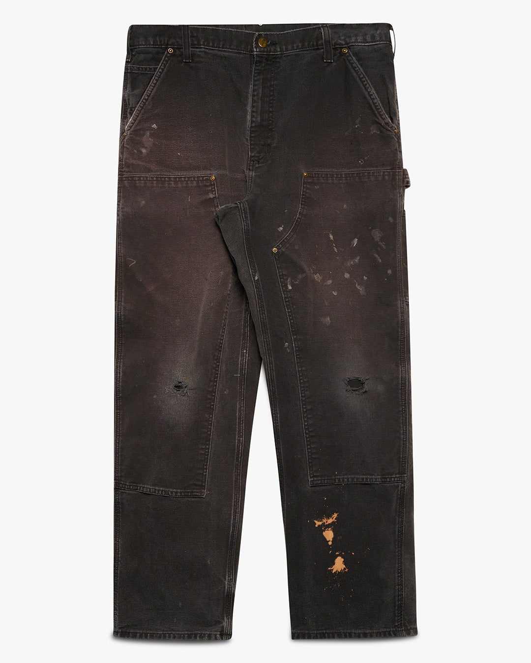 Sun Faded Black Carhartt Double Knees