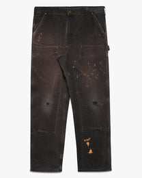 Sun Faded Black Carhartt Double Knees