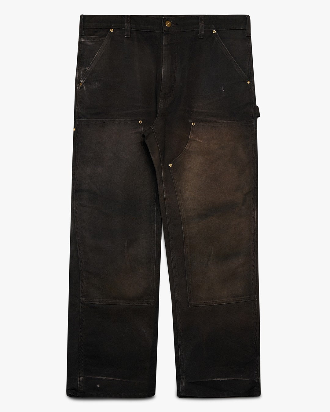 Sun Faded Black Carhartt Double Knees