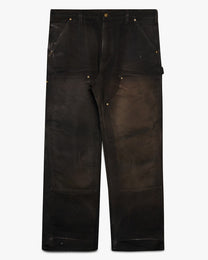 Sun Faded Black Carhartt Double Knees