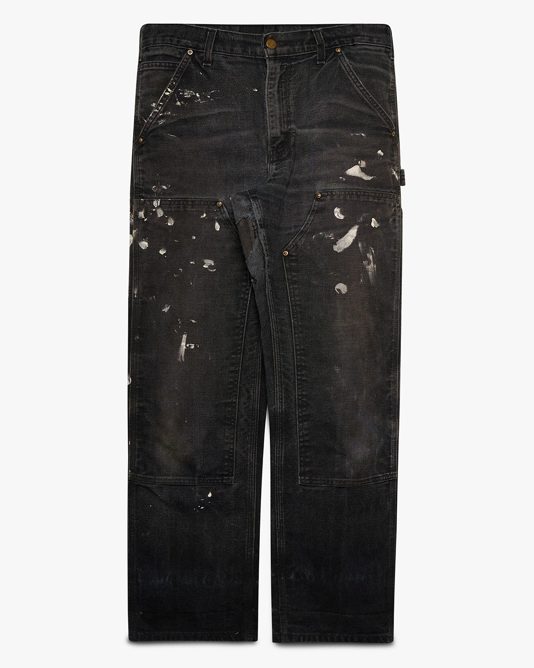 Faded/Painted Black Carhartt Double Knees