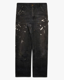Faded/Painted Black Carhartt Double Knees