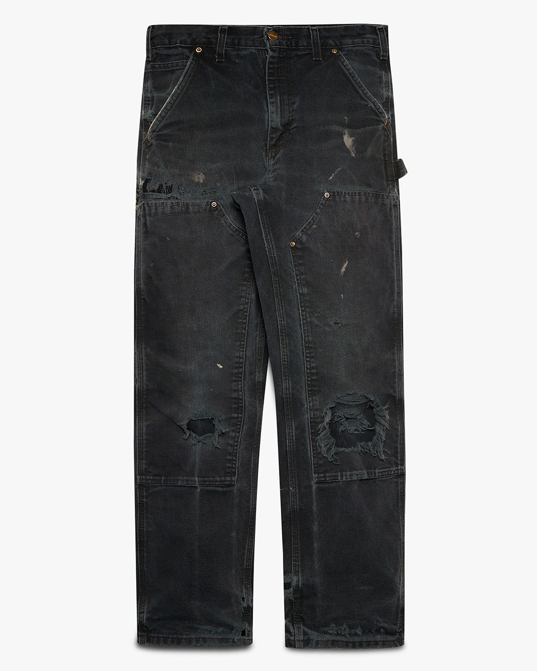 Distressed/Faded Black Carhartt Double Knees