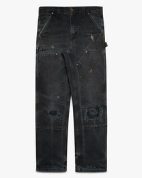 Distressed/Faded Black Carhartt Double Knees