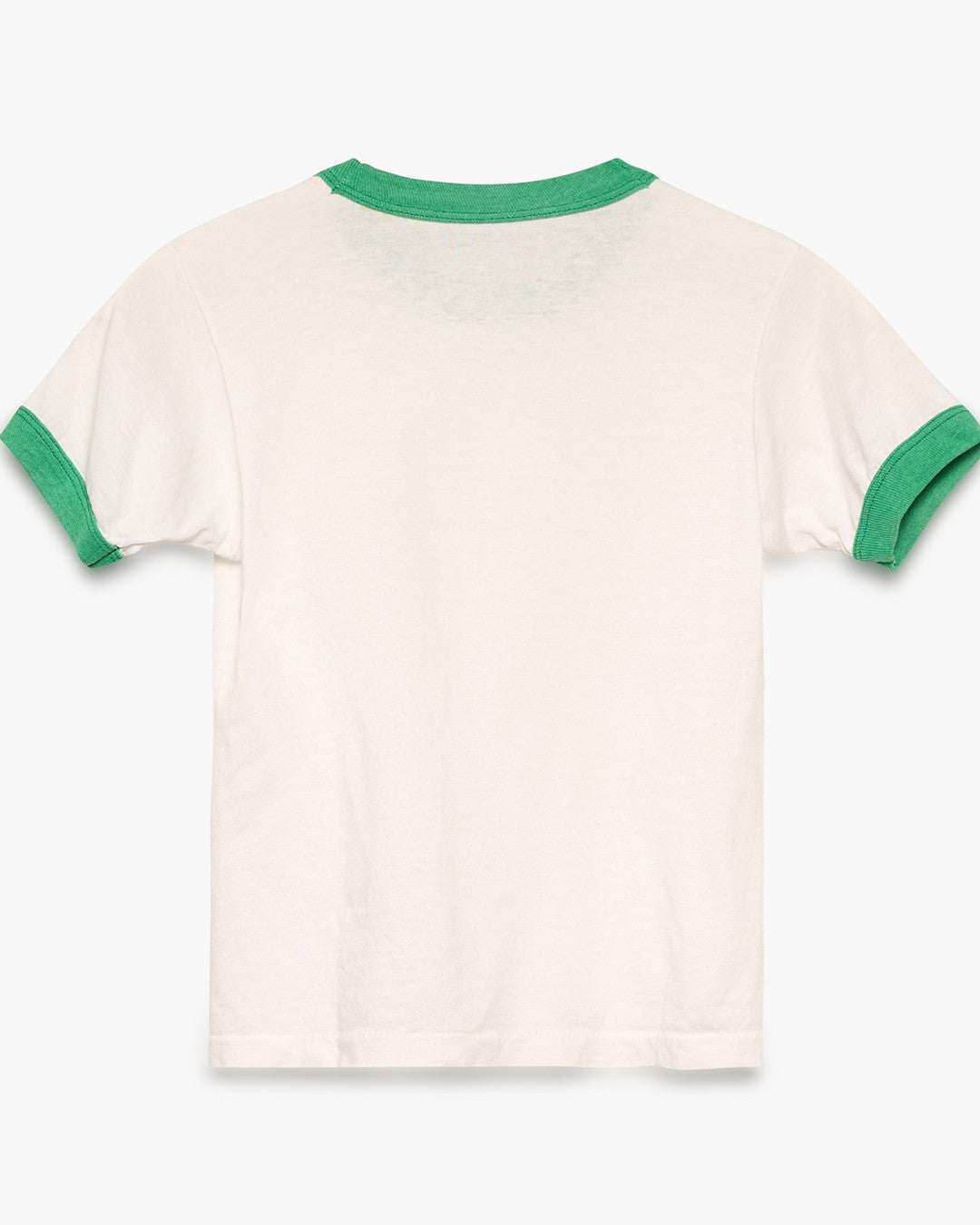 White/Green Ringer Baby Tee