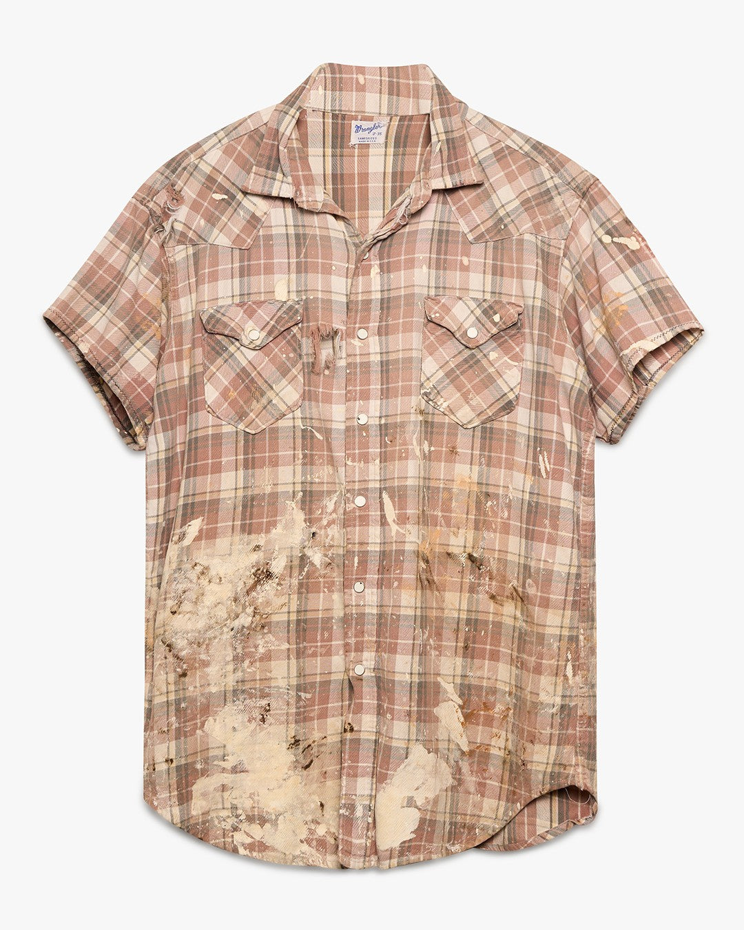 Painted Wrangler Short Sleeve Pearl Snap Flannel