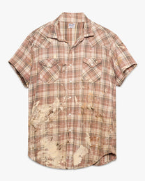 Painted Wrangler Short Sleeve Pearl Snap Flannel