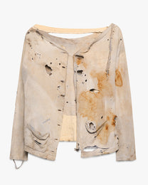 Thrashed/Faded Blue Rusty Cardigan