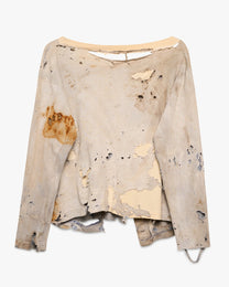 Thrashed/Faded Blue Rusty Cardigan