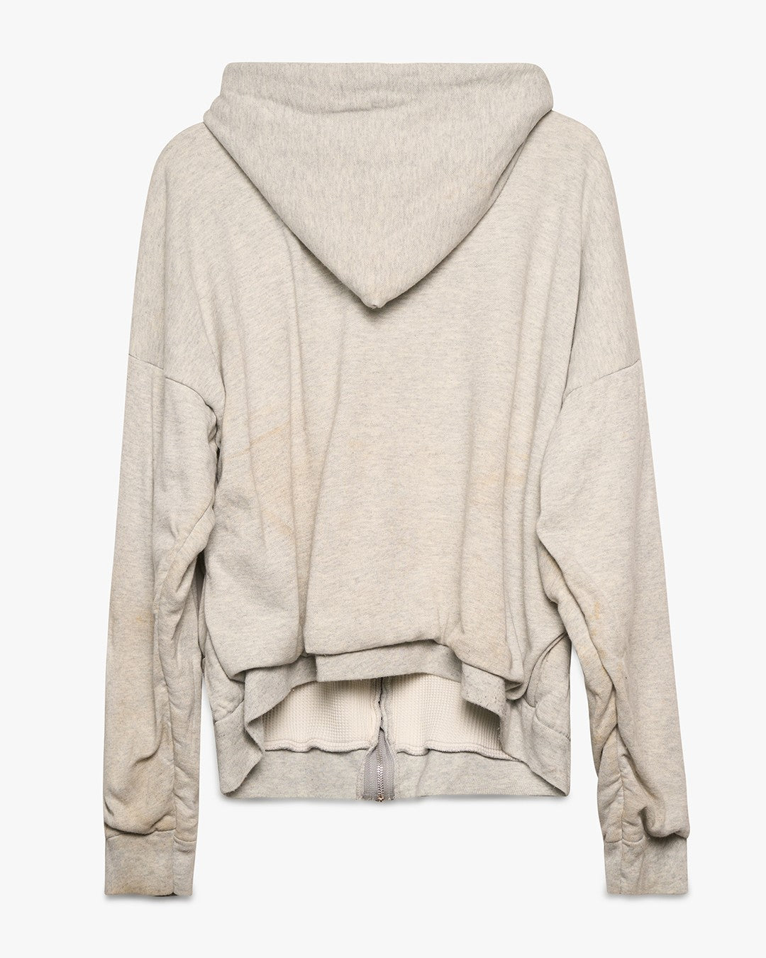 Baggy Heather Grey Zip-Up Hoodie