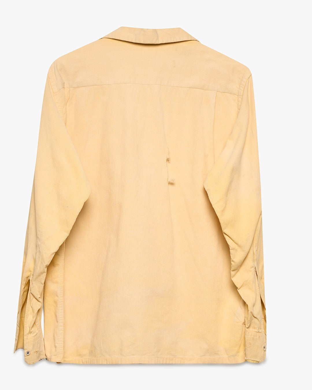 Faded Yellow Corduroy Button Down Shirt