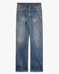 Oil Stained Tuf Nut Boot Cut Denim Jeans