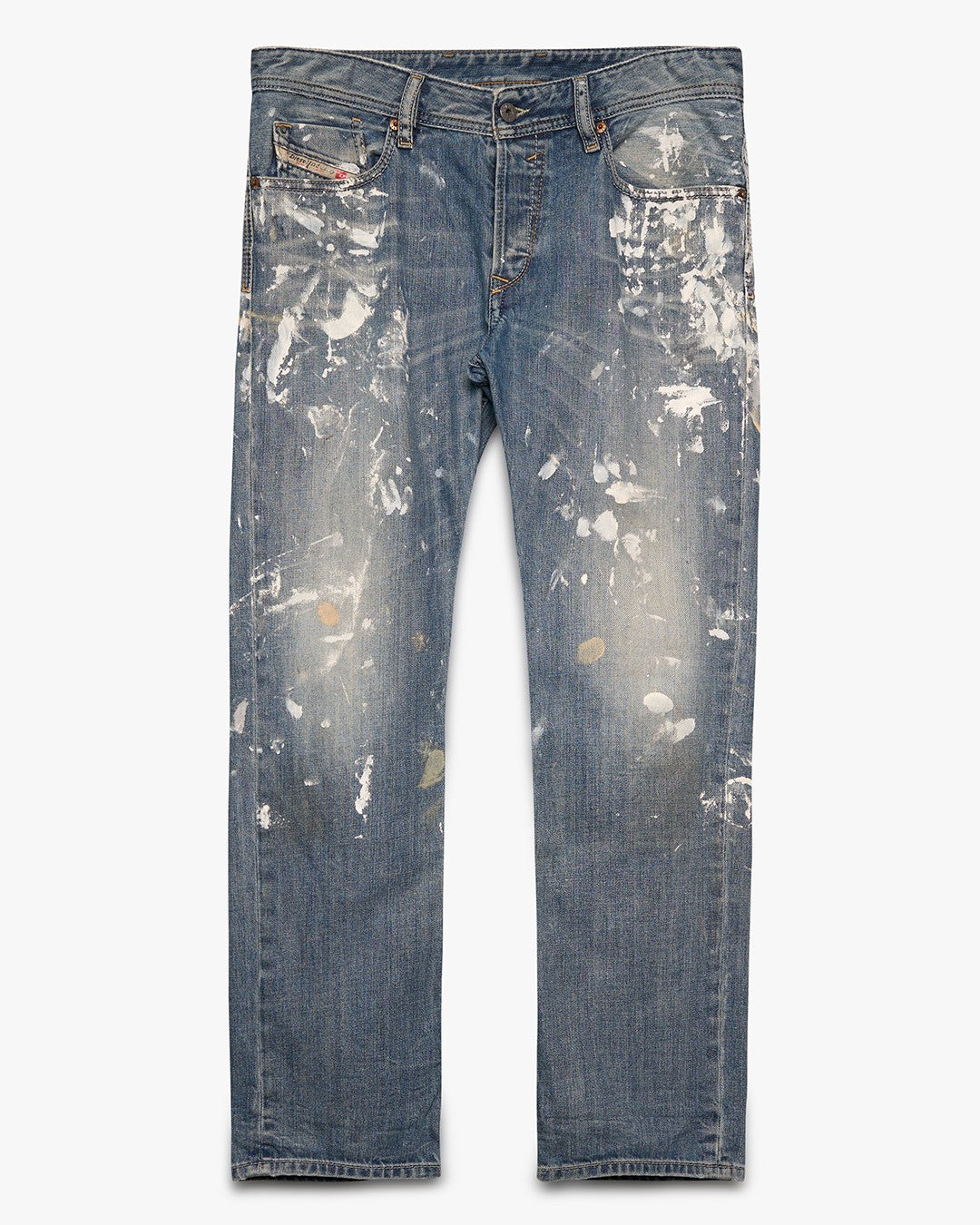 Painted Diesel Straight Leg Jeans