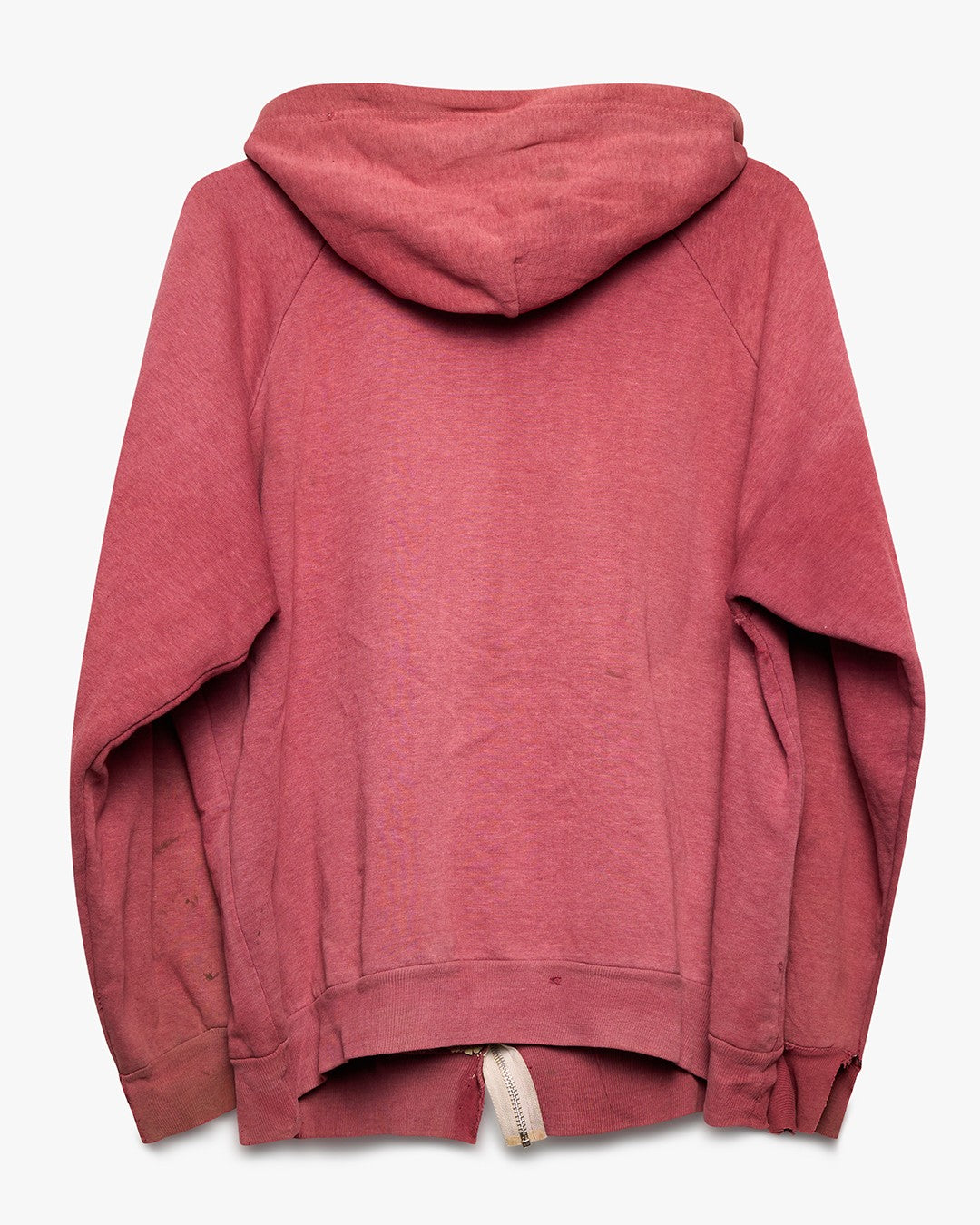 Faded Red Thermal Zip Up Sweatshirt