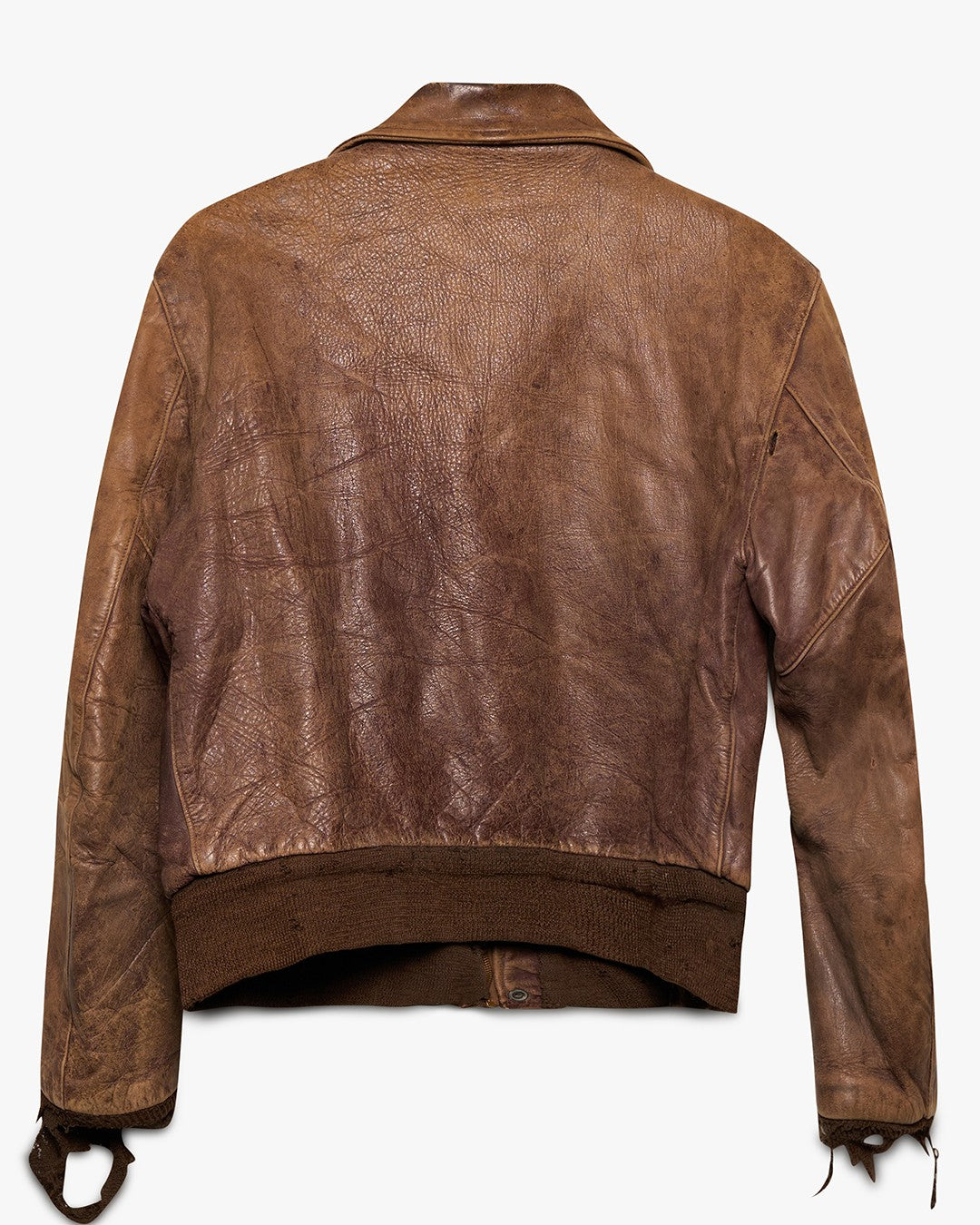 Distressed Brown Penny's Horsehide Leather Jacket