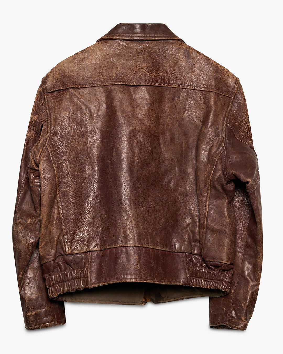 Red Brown Quilted Liner Leather Jacket