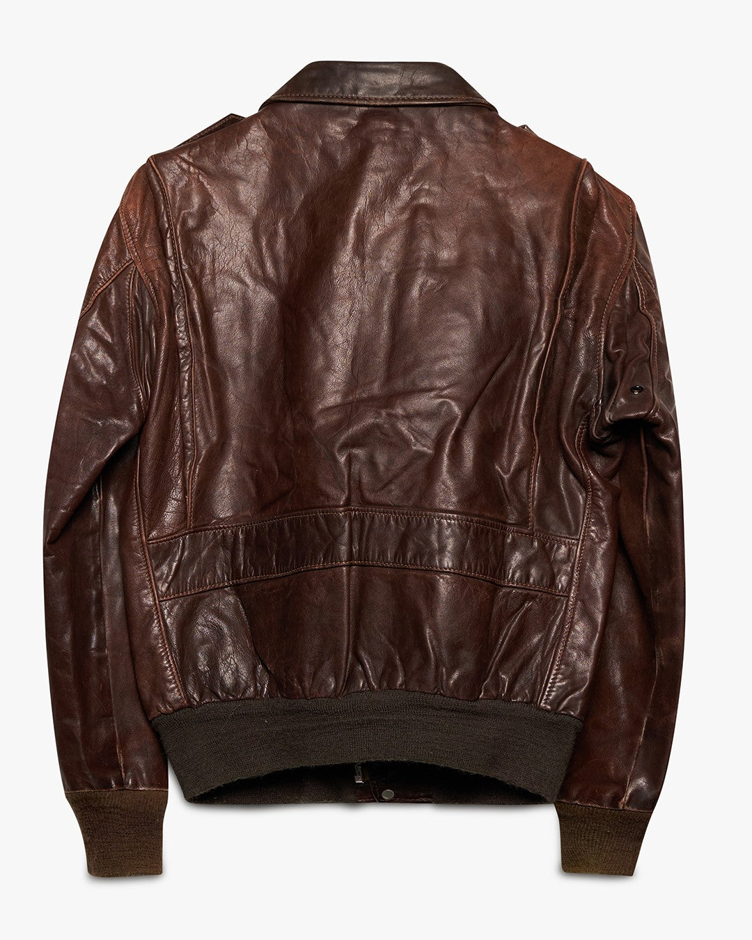 Red Brown Schott Leather Bomber Jacket