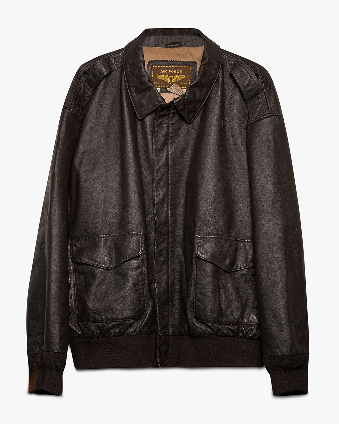 4XL Air Force Leather Bomber Jacket