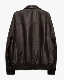 4XL Air Force Leather Bomber Jacket