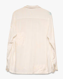 Stained &amp; Repaired Nature Button Up