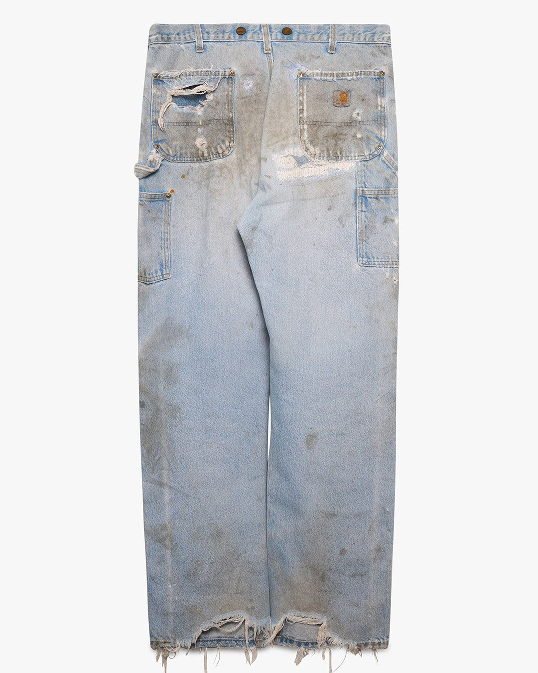 Thrashed Light Wash Denim Carhartt Double Knees