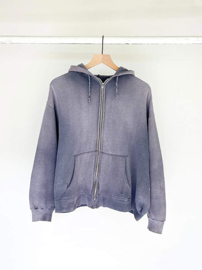 Sun Faded Blue/Purple Zip-Up Hoodie - 50s/60s - L/XL