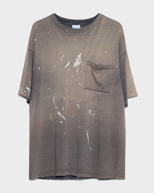 Faded/Painted Black Pocket Tee