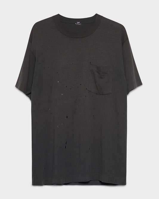 Black Blank Pocket Tee