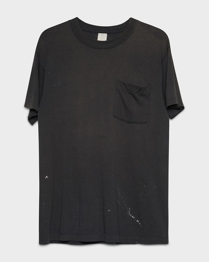 Black Blank Pocket Tee