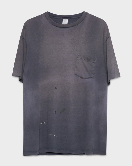 Suspender Faded Black Blank Tee