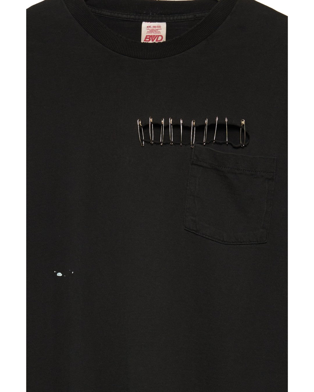Safety Pin Black Blank T-Shirt