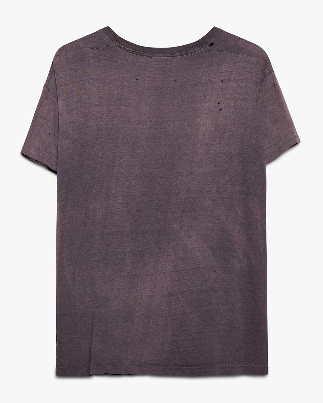 Neck Gashed Faded Navy Blue Pocket Tee