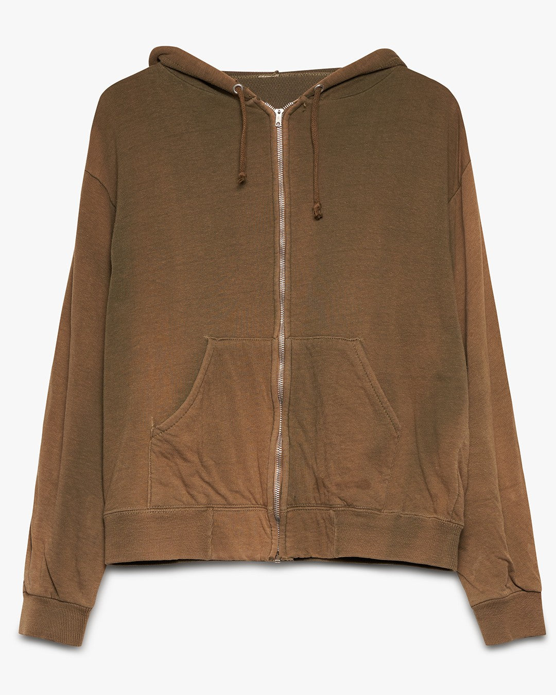 Faded Green Zip-Up Sweatshirt