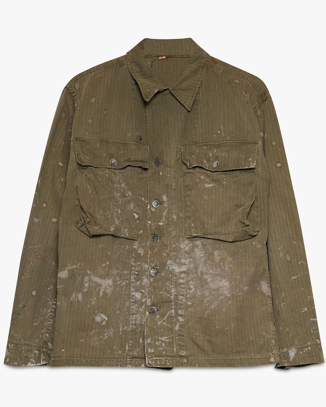 Painted Military Button Down Jacket