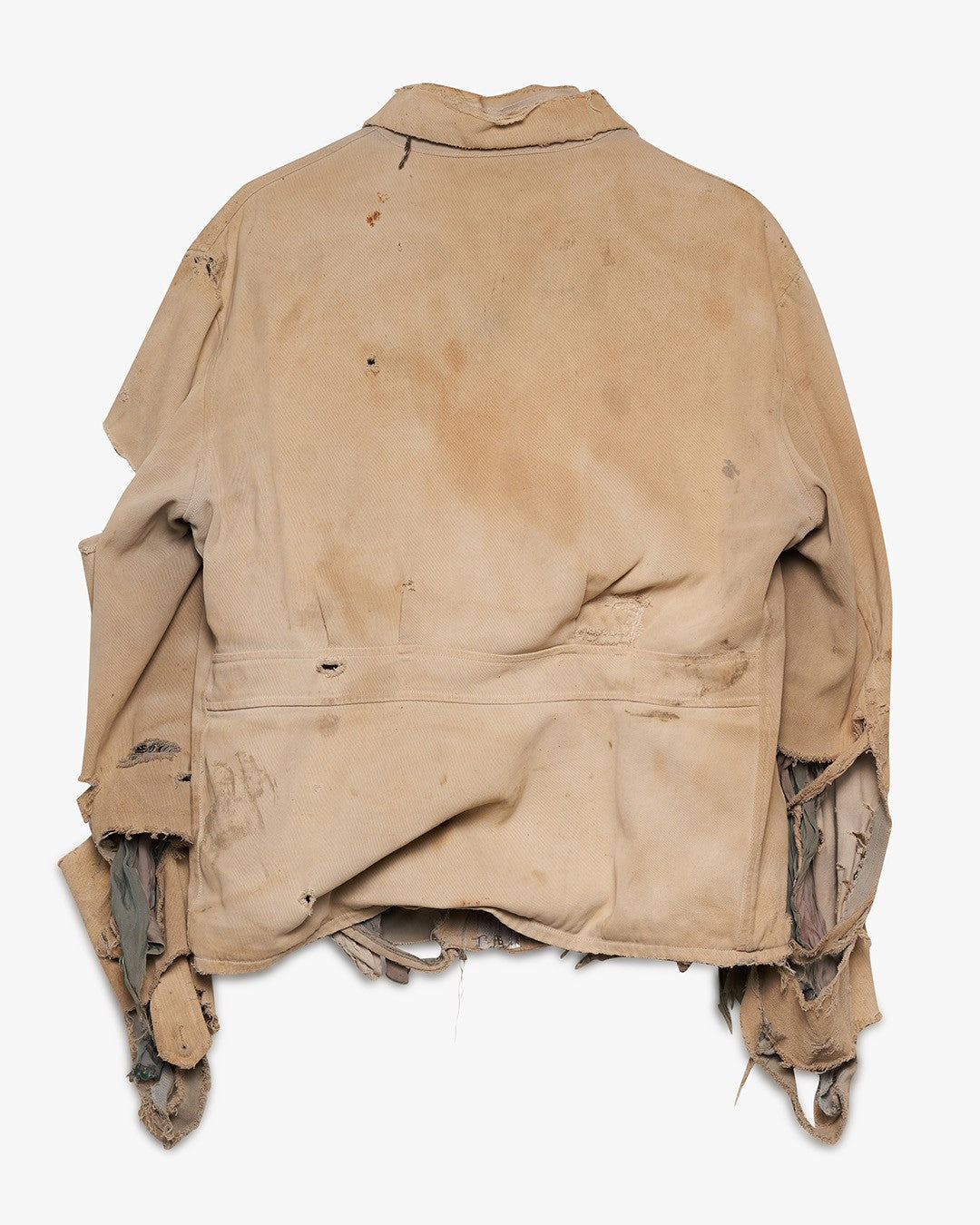 Thrashed Stained Grey Whipcord Work Jacket